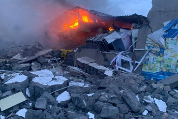 Фотография к новости: Пожар потушили на месте взрыва газа в Темиртау