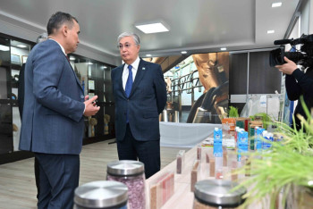 Фотография к новости: Глава государства посетил ТОО "Опытное хозяйство масличных культур"  в ВКО