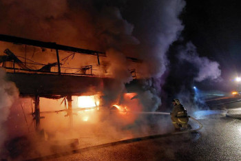 Пассажирский автобус дотла сгорел в Жамбылской области