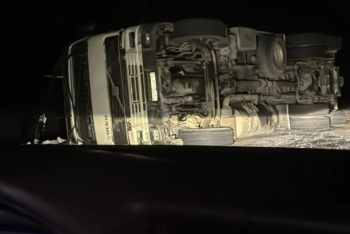 Фотография к новости: Грузовик опрокинулся в области Абай, есть пострадавшие