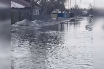 Талые воды затопили улицы Семея