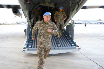 Фотография к новости: Рота казахстанских миротворцев прибыла на Голанские высоты