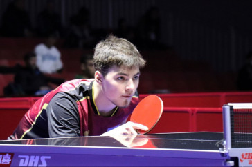 Фотография к новости: Алан Курмангалиев дошёл до 1/8 финала турнира по настольному теннису в Сингапуре