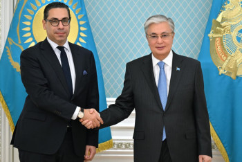 Фотография к новости: Токаев побеседовал с министром иностранных дел Кипра