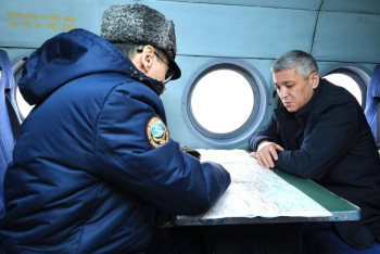 Фотография к новости: Ермаганбет Булекпаев облетел паводкоопасные районы Карагандинской области