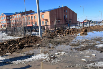 Фотография к новости: Жители нескольких домов в Кокшетау из-за подтопления не могут топить печи