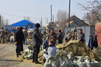 Фотография к новости: В Костанае готовятся встретить большую воду со стороны реки Тобол