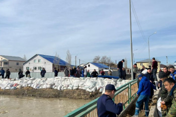 Фотография к новости: Вода будет поступать в окрестности Кульсары ещё 3-4 дня — Бозумбаев
