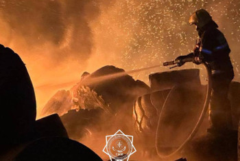 Фотография к новости: В Астане тушат крупный пожар