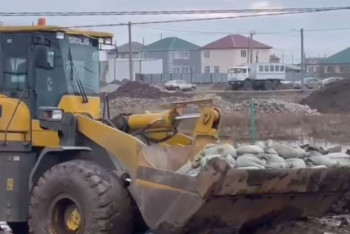 Фотография к новости: Посёлок близ Астаны находится под угрозой подтопления