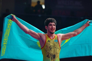 Фотография к новости: Вторую медаль в копилку сборной принесли казахстанцы на чемпионате Азии по греко-римской борьбе