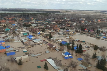 Фотография к новости: Затопленный Петропавловск и пригородные сёла. Вид сверху
