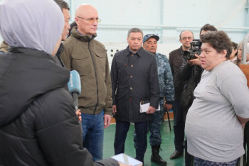 Роман Скляр и аким СКО проверили эвакопункты Петропавловска