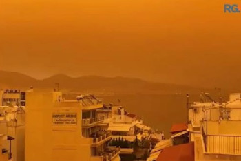 Гигантские облака пыли из Сахары накрыли Грецию