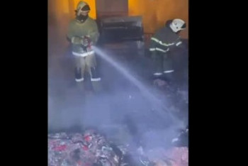 Пожар произошел на складе в Алматы