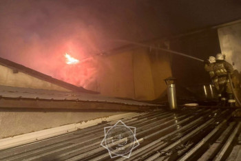 Крупный пожар потушили в селе Бесагаш