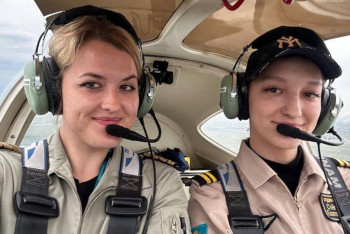 Фотография к новости: Женский экипаж Академии гражданской авиации впервые совершил полёт