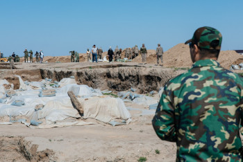 Фотография к новости: Дополнительно поднять дамбу возле древнего городища Сарайшык поручил Канат Бозумбаев