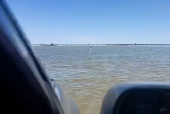 Фотография к новости: Участок дороги затопило на трассе в Атырауской области