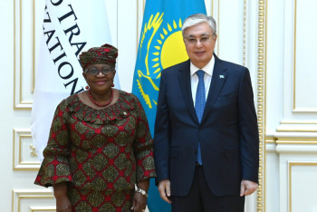 Касым-Жомарт Токаев провёл встречу с главой ВТО Нгози Оконджо-Ивеалой