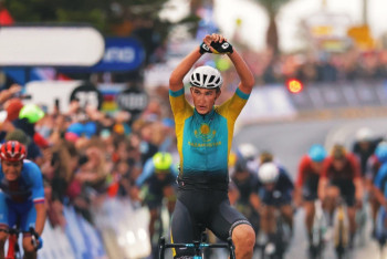 Фотография к новости: Казахстанец финишировал третьим на чемпионате Азии по велоспорту