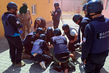 Фотография к новости: Испытание огнем прошли журналисты во время тренинга в Турции