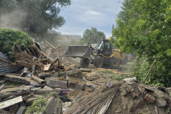 Фотография к новости: В Костанае приступили к утилизации пострадавшего от паводка жилья