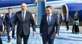 Ильхам Алиев прибыл в Астану для участия во встрече глав государств Центральной Азии