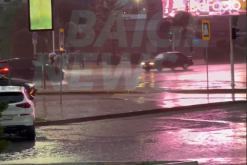 Фотография к новости: Потоп в Астане сняли на видео