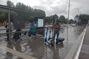 Фотография к новости: Камеры для фиксации скорости самокатчиков хотят установить в Казахстане