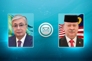 Фотография к новости: Президент Казахстана поздравил короля Малайзии