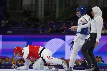 Фотография к новости: Паралимпиада-2024: Нышан Омирали одержал победу в утешительном бою