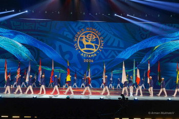 Фотография к новости: Игры кочевников: Сборная Казахстана приняла участие в параде стран