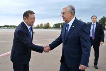 Фотография к новости: Касым-Жомарт Токаев с рабочей поездкой прибыл в Костанайскую область