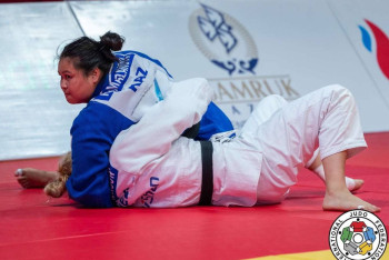 Фотография к новости: Дзюдоистка Акерке Рамазанова одержала победу в Хорватии