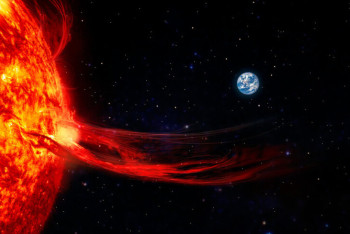 Фотография к новости: Сильная магнитная буря класса G4 началась на Земле