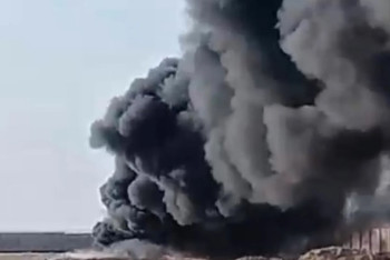 Фотография к новости: Огромный столб дыма снова заметили недалеко от Актау