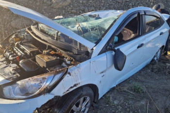 Фотография к новости: Авто с 80-летним водителем опрокинулось на трассе в области Абай