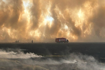 Фотография к новости: В шести районах Акмолинской области вспыхнули природные пожары