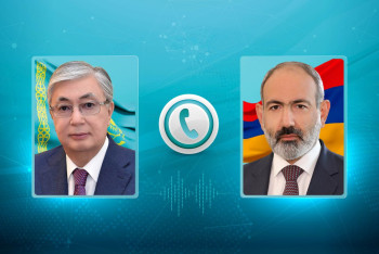 Фотография к новости: Токаев обсудил с Пашиняном реализацию договорённостей на высшем уровне