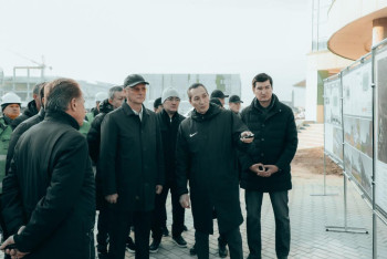 Фотография к новости: Как идёт строительство Национального университета спорта в Астане