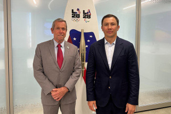 Фотография к новости: Головкин посетил оргкомитет Олимпийских игр-2028 в США