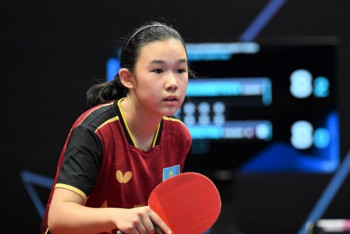 Фотография к новости: Настольный теннис: казахстанка победила на турнире в Словакии