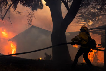 Фотография к новости: Разрушительный лесной пожар бушует в Южной Калифорнии