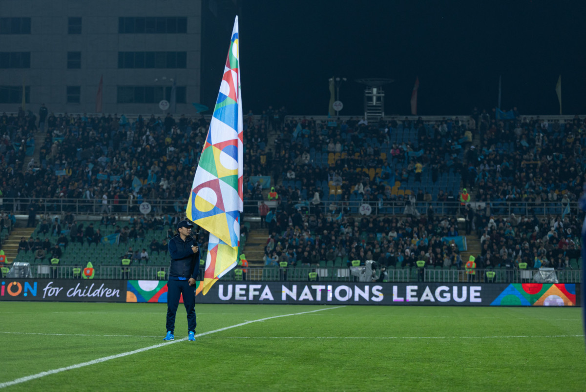 Фотография к новости: Лига наций: Сборные Казахстана и Австрии провели матч в Алматы