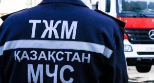 Автобус загорелся в Астане
