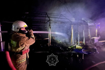 Ночной пожар потушили в Алматы