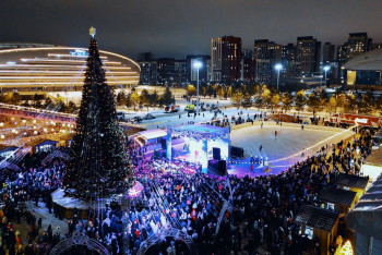 Фотография к новости: На 30 новогодних ёлках зажгли огни в Астане