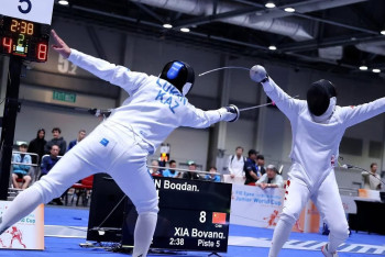 Фотография к новости: Казахстанские шпажисты вошли в топ-10 на юниорском этапе Кубка мира