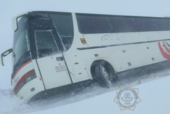 Фотография к новости: Автобус с пассажирами слетел с дороги в области Абай